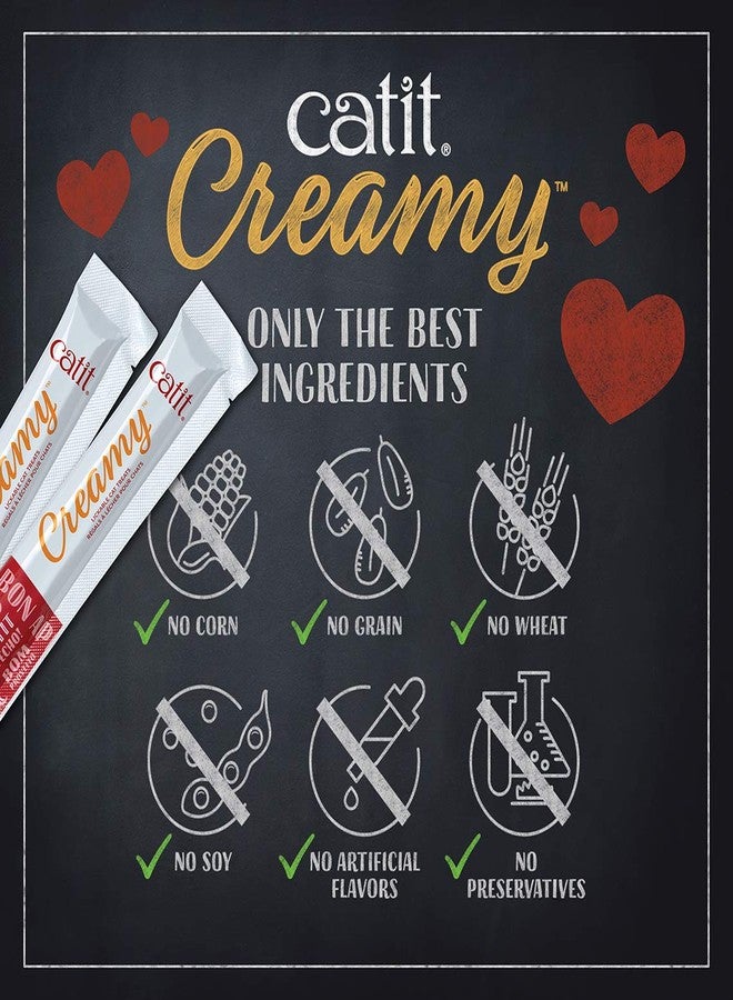 Catit Creamy Lickable Cat Treat, Healthy Cat Treat, Chicken & Liver, 5 Count (Pack of 30) - Image 3